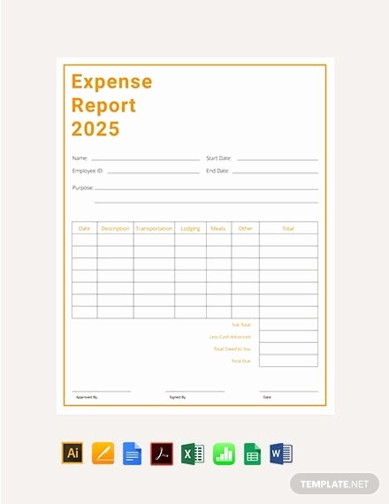 Expense Report Template for Numbers Lovely Free Church Expense Report Template Download 154 Reports