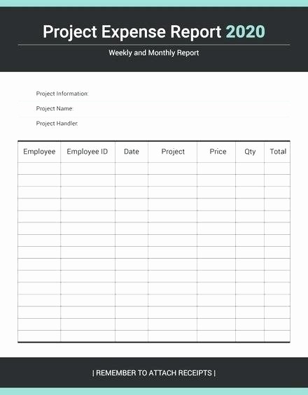 Expense Report Template for Numbers Unique Project Expense Report Template