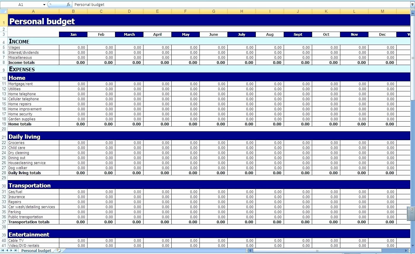 Expenses Sheet In Excel format Lovely Template Excel Spreadsheet Template for Expenses