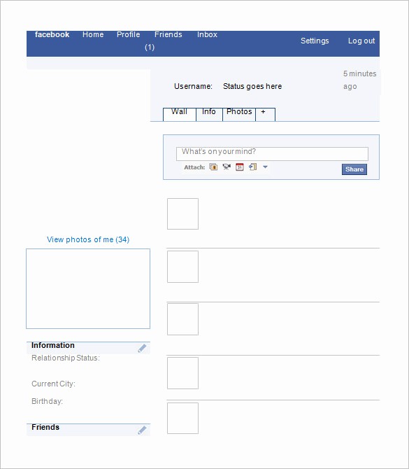 Facebook Post Template for Word New Blank Template – 11 Free Word Ppt &amp; Psd