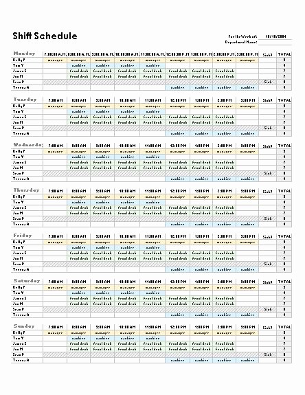 Fake School Schedule for Work Lovely Daycare Employee Work Schedule Template Daily