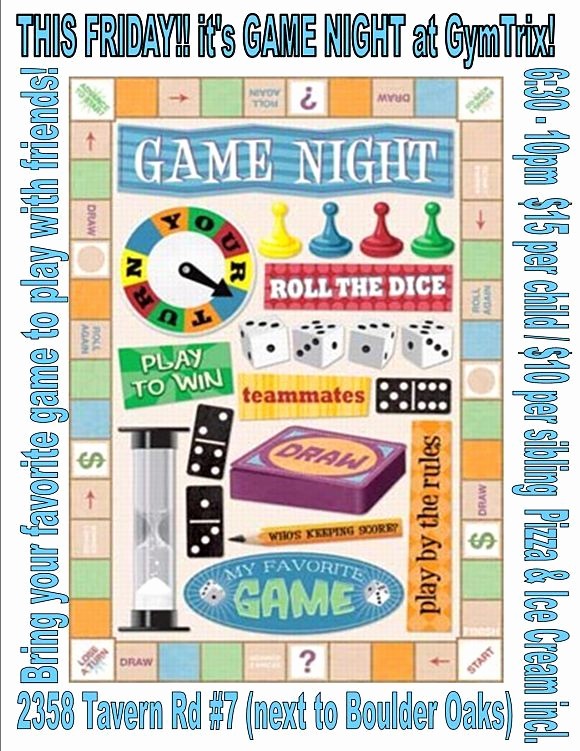 Family Fun Night Flyer Template Awesome Game Night Flyer Game Night Party Pinterest