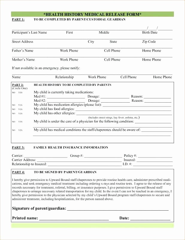 Family Health History form Template Best Of Health History Templates Sample Templates Family Health