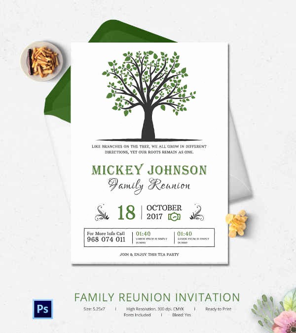 Family Reunion Flyer Templates Free Awesome 32 Family Reunion Invitation Templates Free Psd Vector