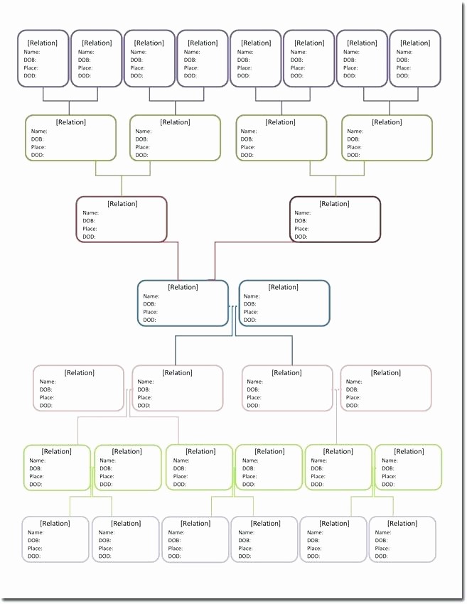 Family Tree Microsoft Word Template Awesome Tree Template Family Free Printable Word Excel Download