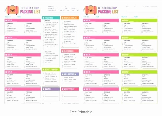 Family Vacation Packing List Template Unique 9 Family Holiday Packing List Template Uk – Danielmelofo