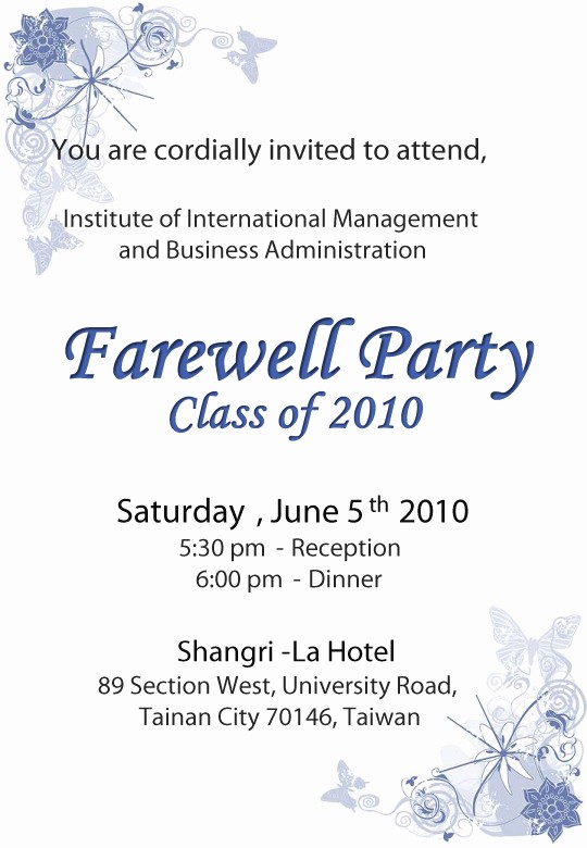 Farewell Party Flyer Template Free Inspirational Farewell Party Invitation