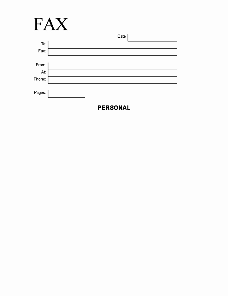 Fax Cover Sheet Download Free Fresh Simple Personal Fax Cover Sheet Free Download