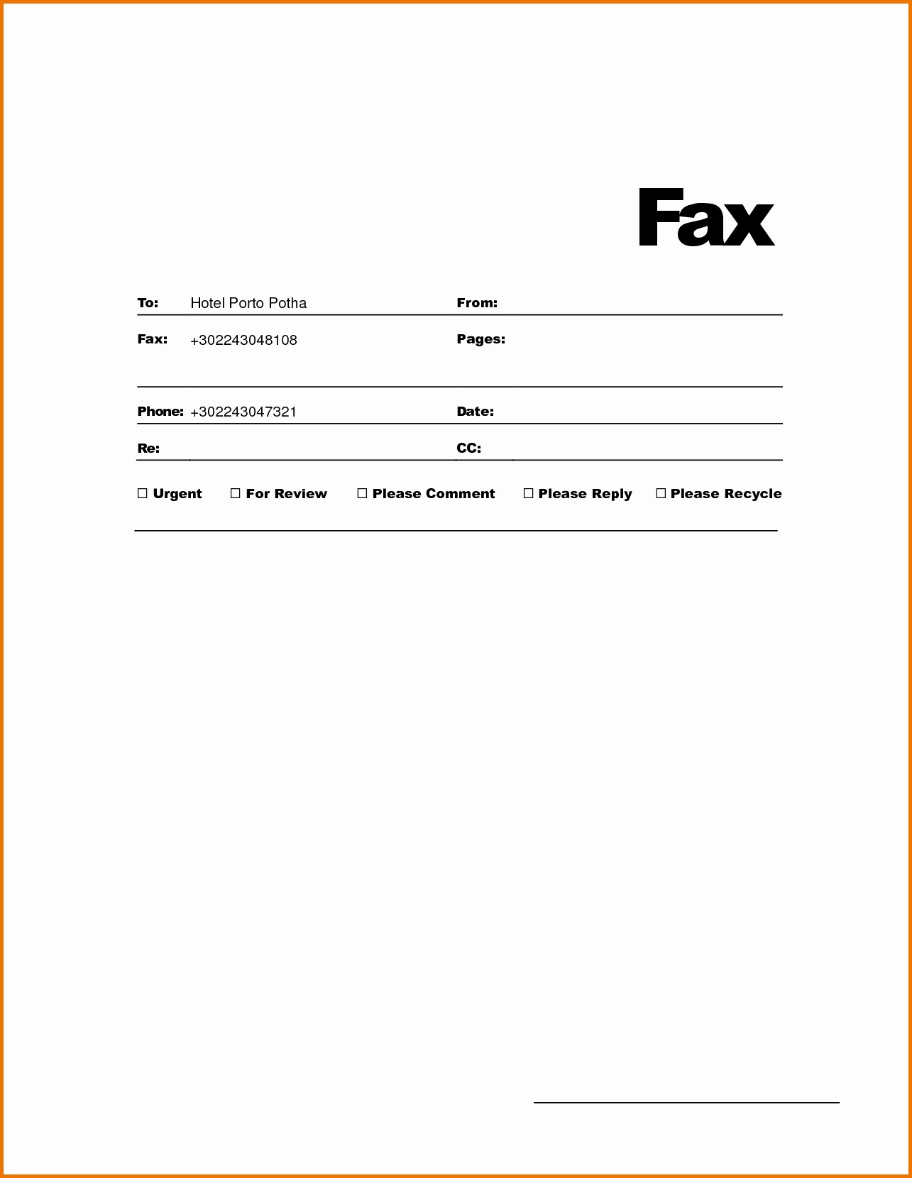 Fax Cover Sheet for Mac Unique Pages Template Fax Cover Sheet Mac