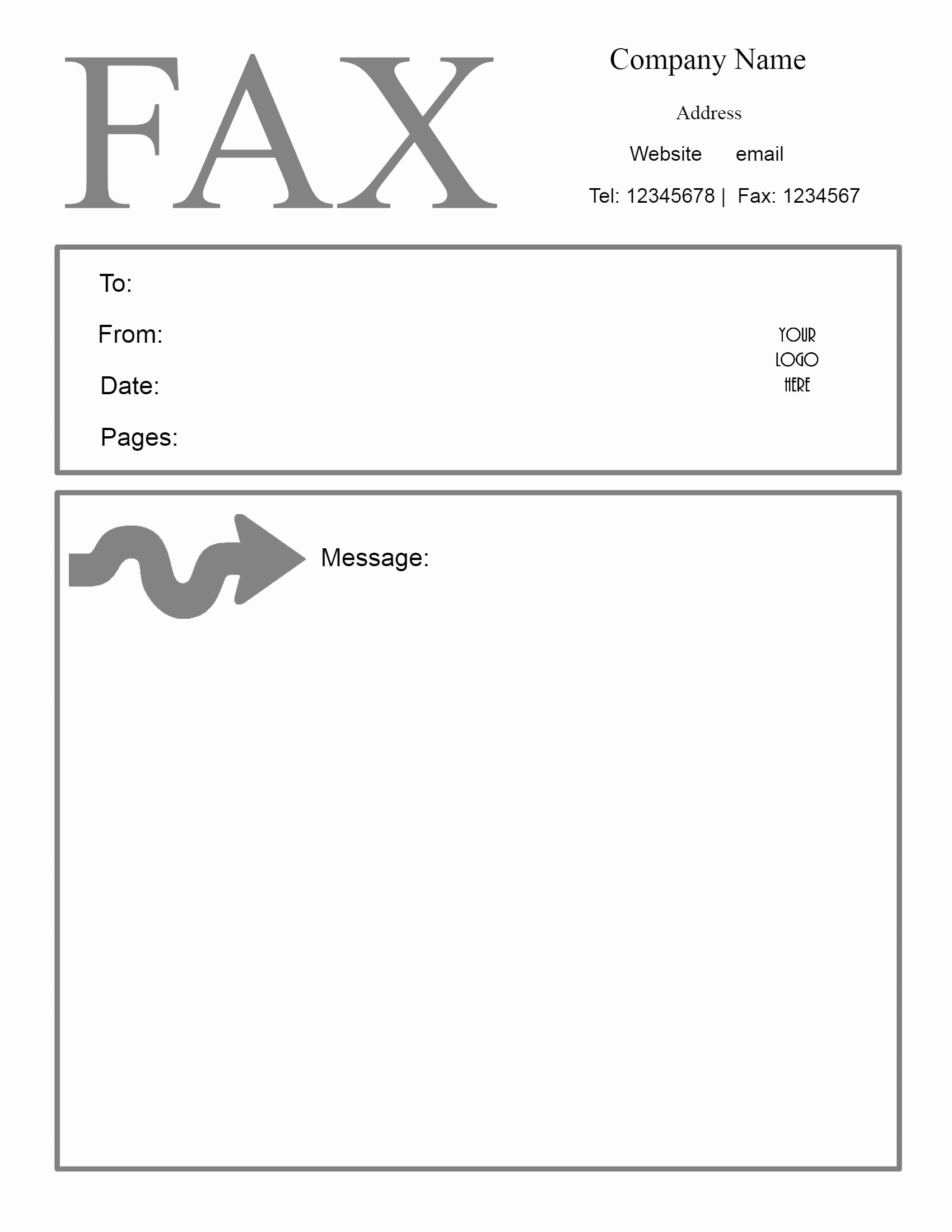 Fax Cover Sheet for Word Best Of Free Fax Cover Sheet Template