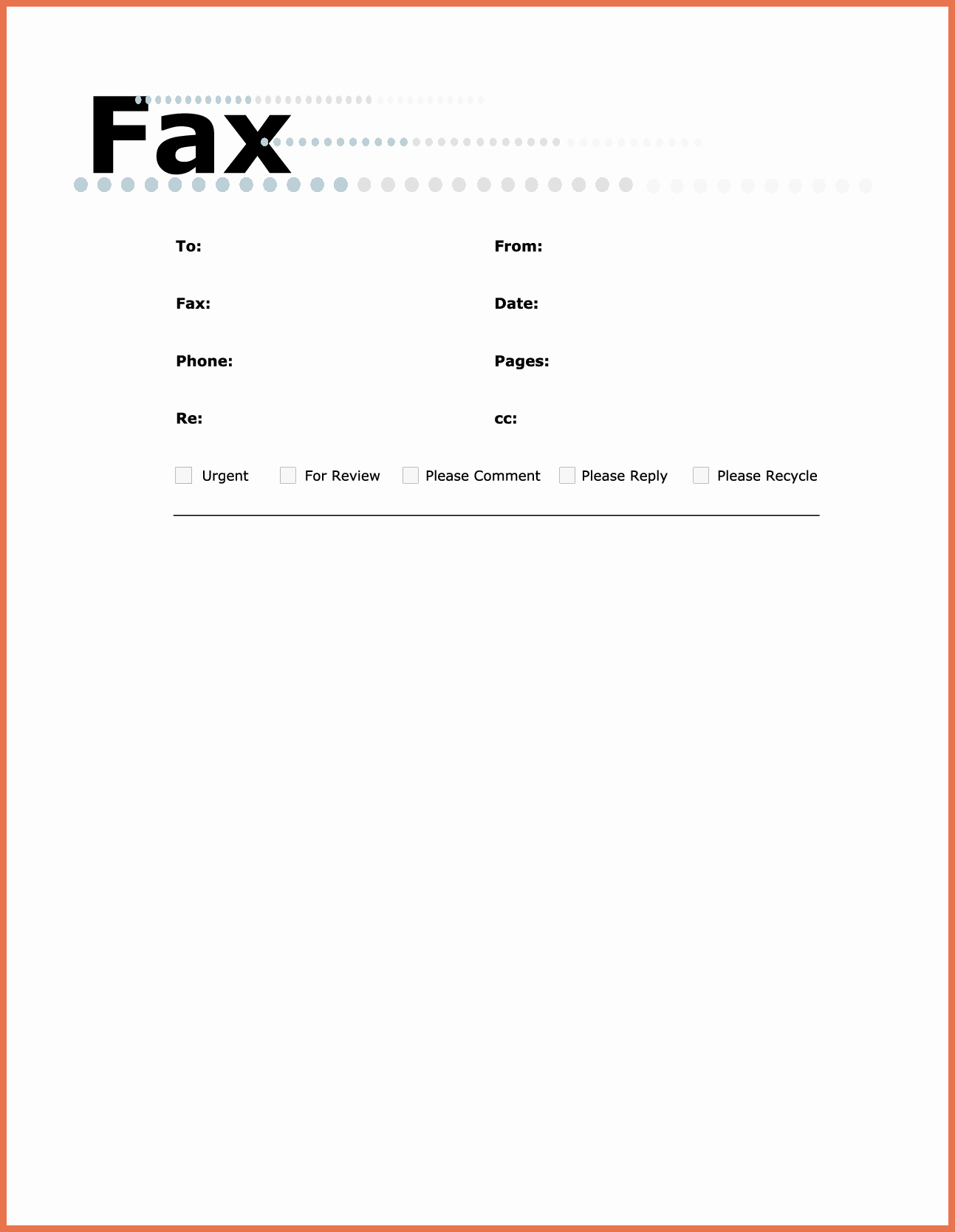 Fax Cover Sheet for Word Unique Fax Cover Word Portablegasgrillweber