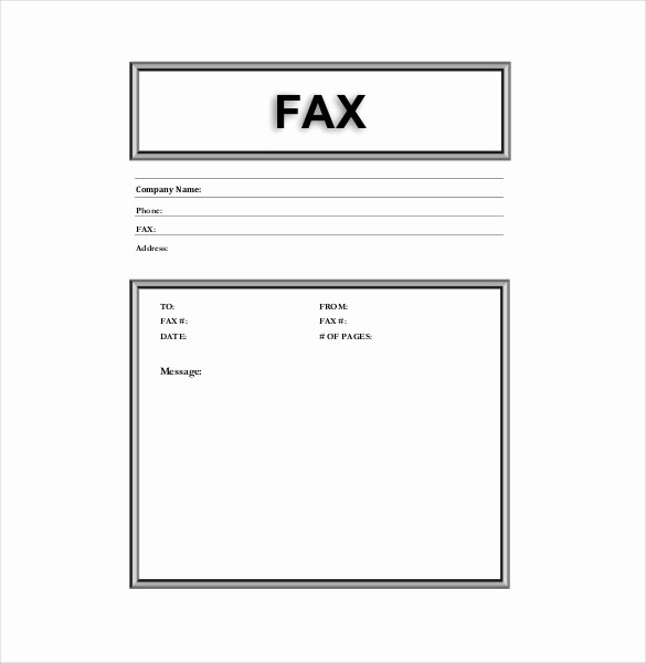 Fax Cover Sheet Printable Free Beautiful 10 Fax Cover Sheet Templates Free Sample Example