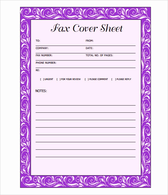 Fax Cover Sheet Printable Free Fresh 12 Cover Sheet Doc Pdf