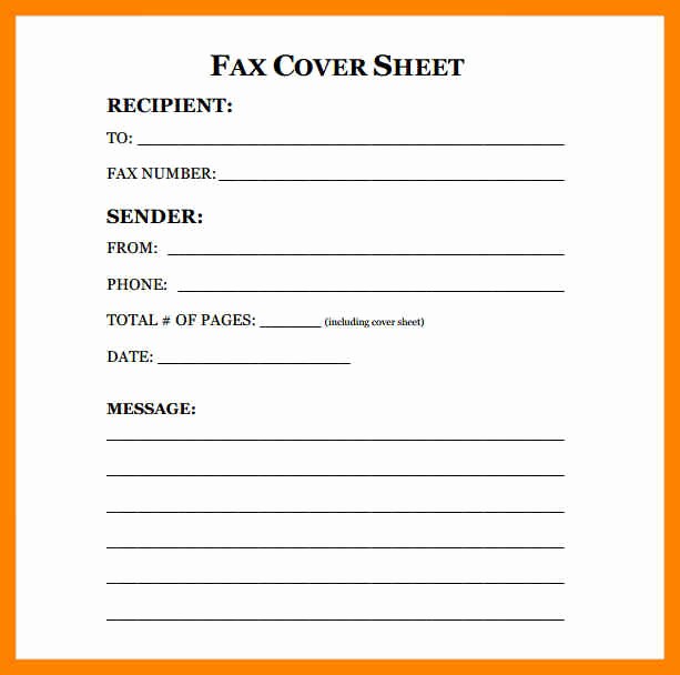 Fax Cover Sheet Printable Free Fresh 12 Free Printable Fax Cover Sheets