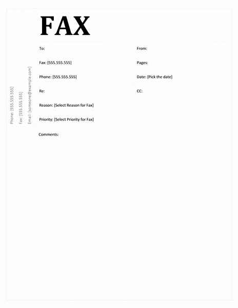 Fax Cover Sheet Sample Template Fresh Fax Cover Sheet Academic Design Template for Word 2007