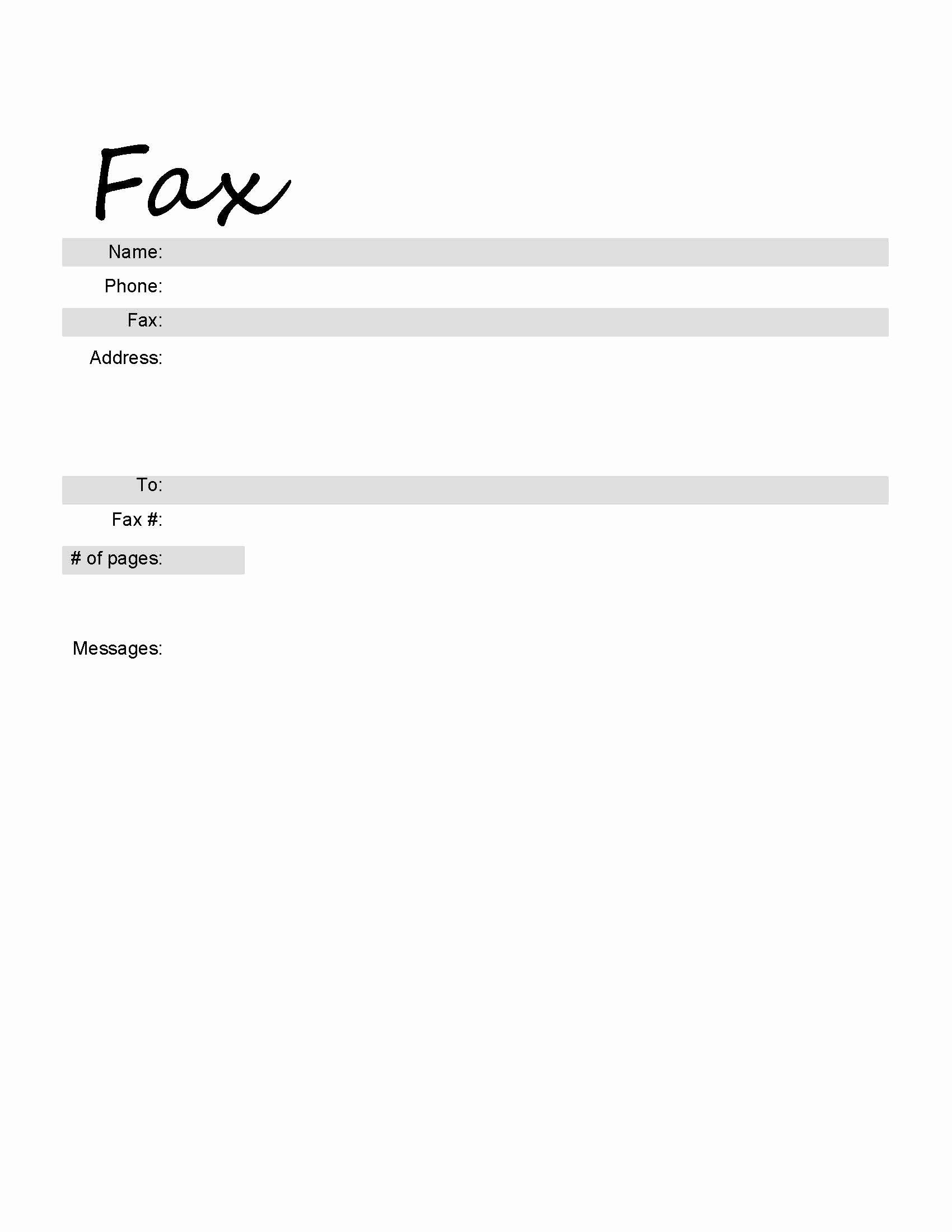 Fax Cover Sheet Sample Template New Personal Fax Cover Sheet Templates
