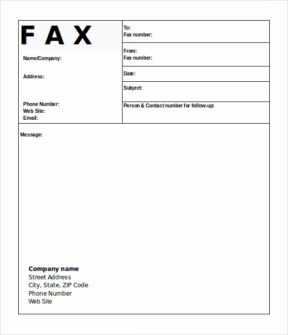Fax Cover Sheet Template Microsoft Luxury Basic Fax Cover Sheet – 10 Free Word Pdf Documents