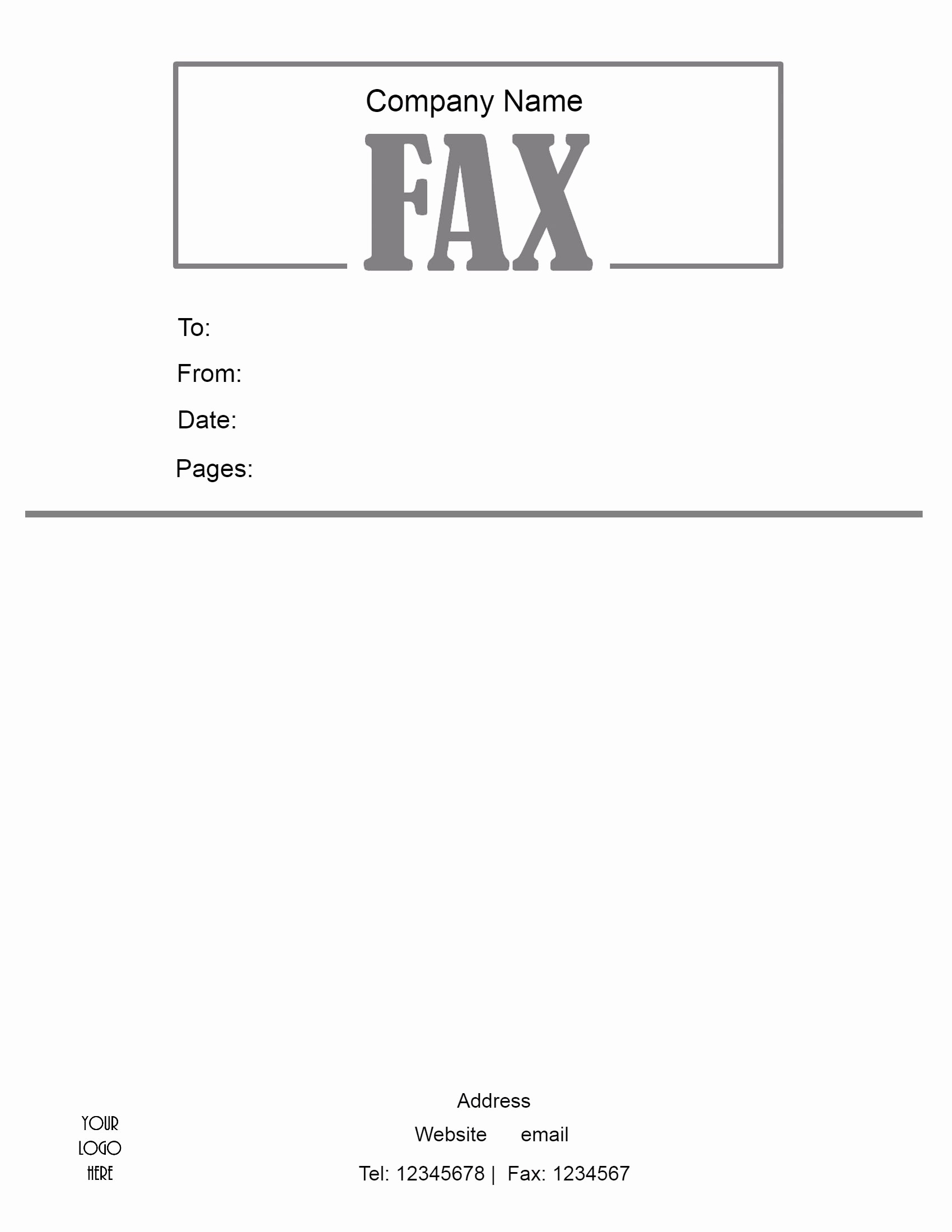 Fax Cover Sheet with Logo Fresh Free Fax Cover Sheet Template