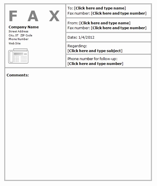Fax Cover Sheet with Logo Luxury Business Fax Cover Sheet