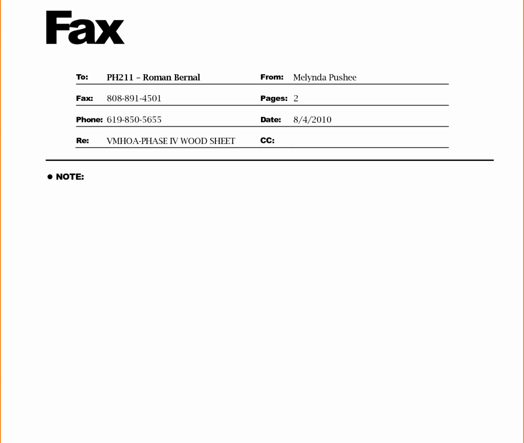 Fax Cover Sheet Word Document Best Of Fax Cover Sheet Template Word