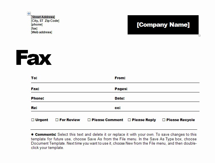 Fax Cover Sheet Word Template Best Of Contemporary Fax Coversheet