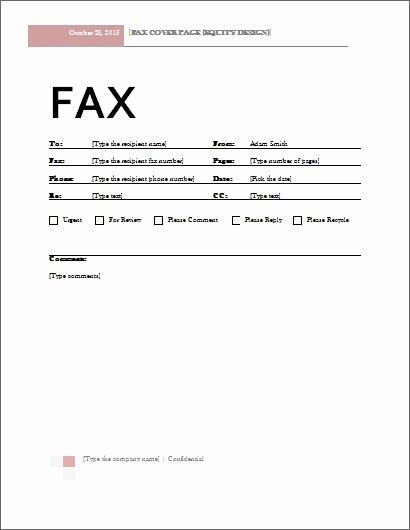 Fax Cover Sheet Word Template Best Of Word Fax Cover Sheet