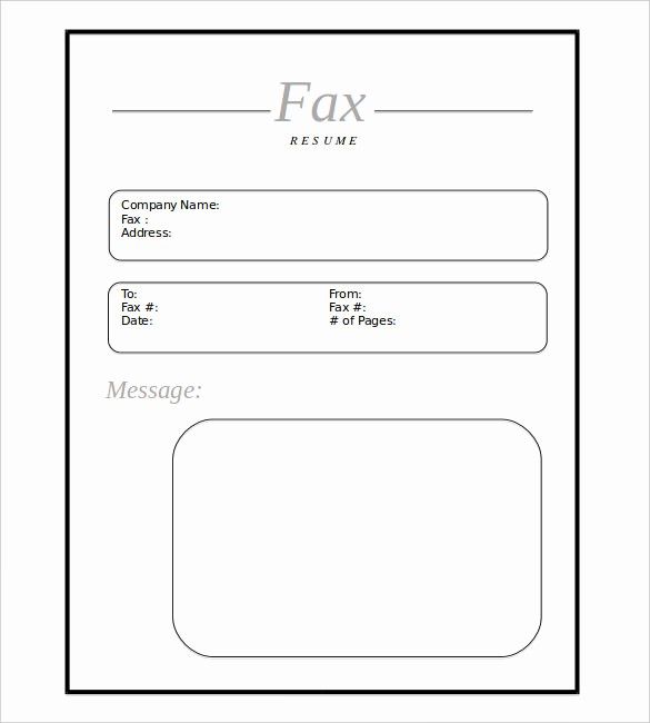 Fax Cover Sheet Word Template Elegant 11 Fax Cover Sheet Doc Pdf