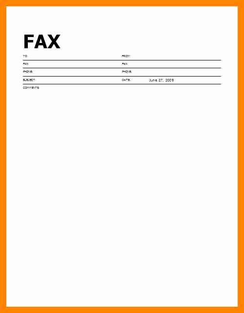 Fax Cover Sheet Word Template New Free Fax Cover Sheet Template Download