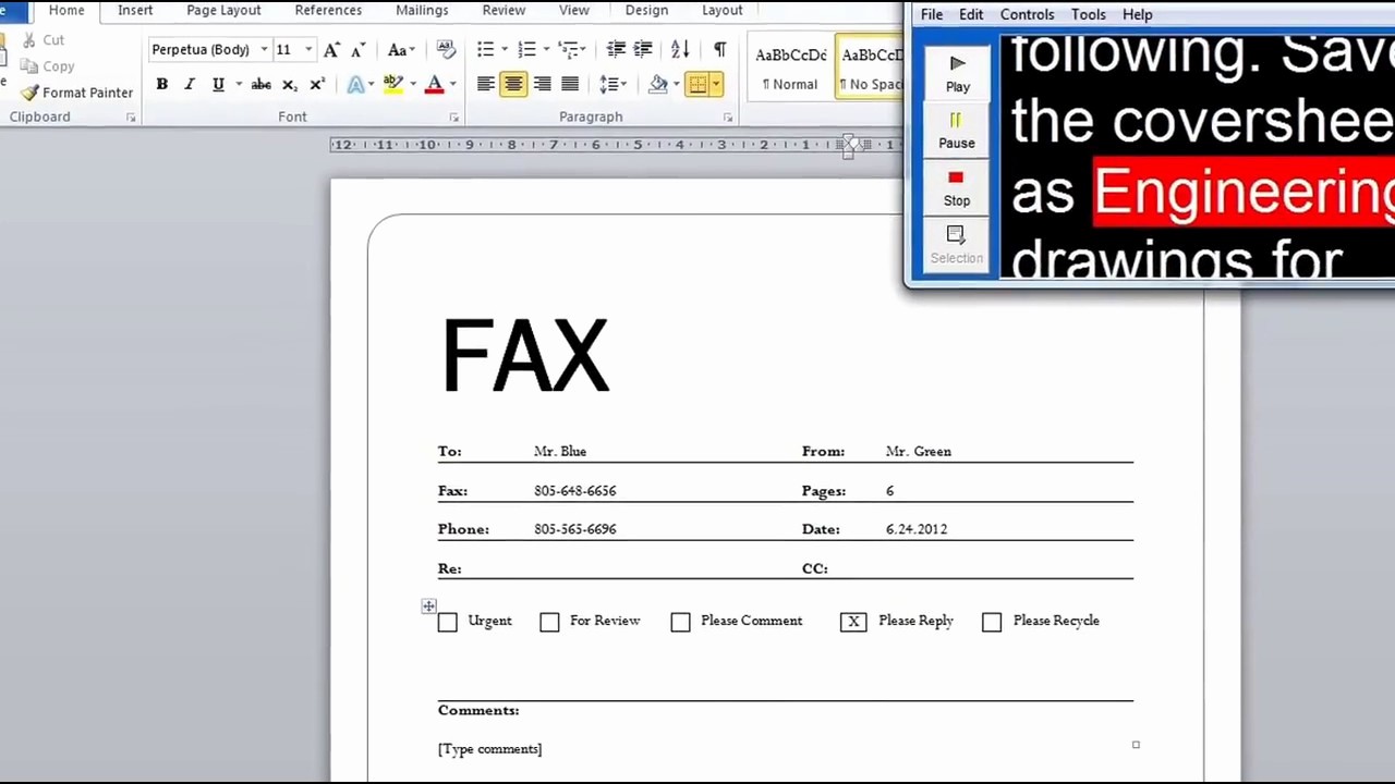 Fax Cover Sheets Microsoft Word Awesome Create A Fax Cover Sheet Microsoft Word Walk Through
