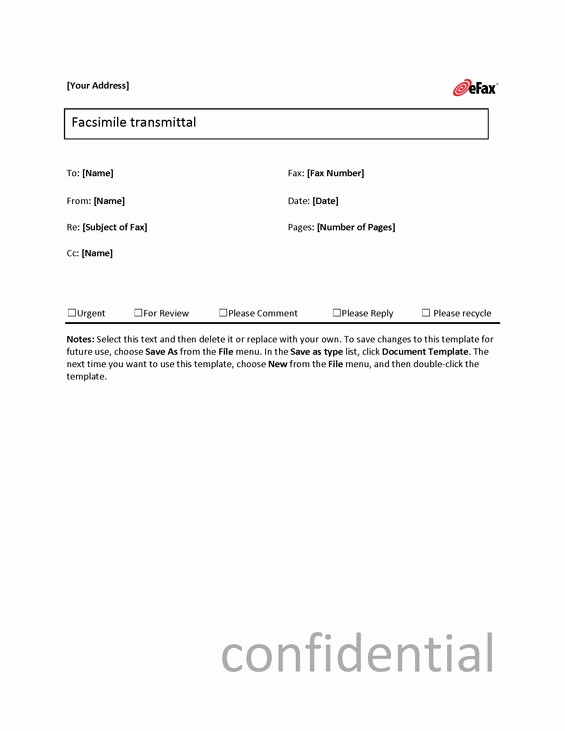 Fax Front Cover Sheet Template Elegant Use A Custom Fax Cover Sheet with Line Faxing Efax