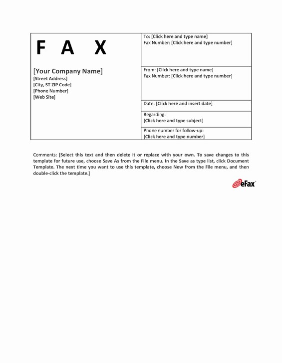 Fax Front Cover Sheet Template Fresh Use A Custom Fax Cover Sheet with Line Faxing Efax
