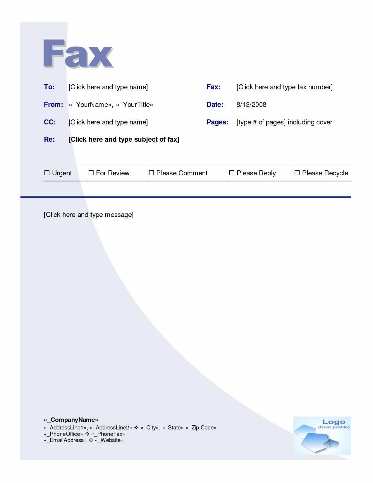 Fax Template In Word 2010 Awesome Cover Template Category Page 1 Mogency