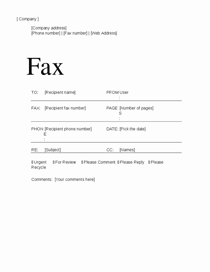 Fax Template In Word 2010 Best Of Cover Template Category Page 1 Mogency