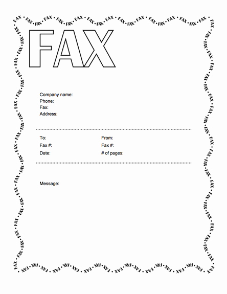 Fax Template In Word 2010 Unique Fun 11 Cover Sheet Templates by Myfax