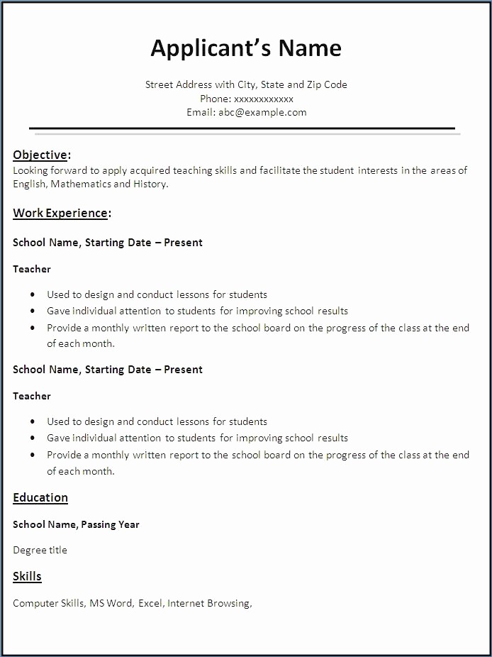 Fill In Resume Template Free Beautiful Best Free Resume Templates