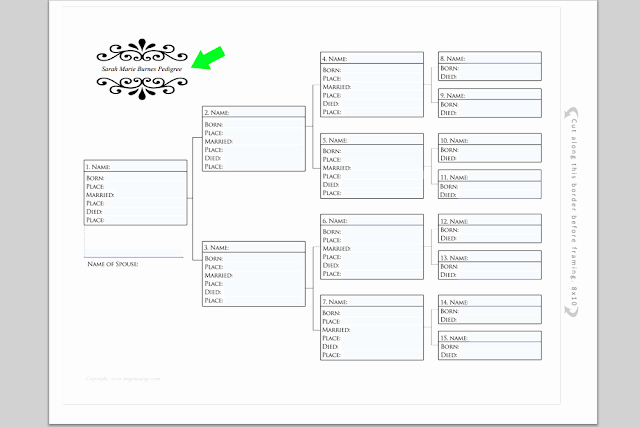 Fillable 6 Generation Family Tree Awesome Free Pedigree Charts Type Print and Frame In 30 Min