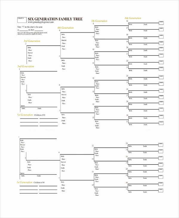 Fillable 6 Generation Family Tree Best Of 18 Sample Family Tree Chart Templates