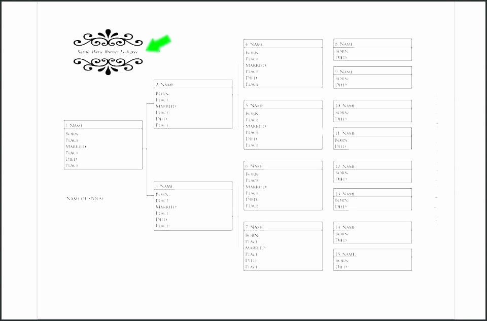 Fillable 6 Generation Family Tree Lovely Free Family Tree Templates Word Excel Template Lab