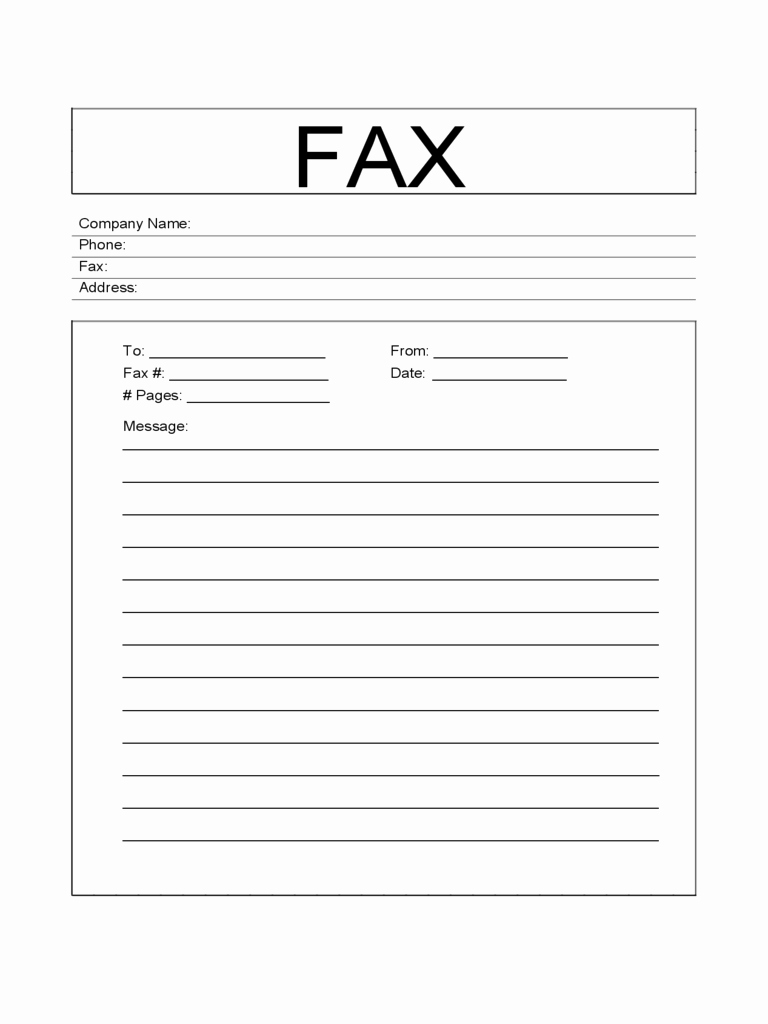 Fillable Fax Cover Sheet Template Inspirational 2019 Business Fax Cover Sheet Fillable Printable Pdf