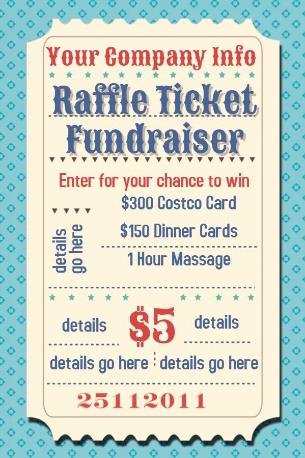 Flyers for Fundraisers Template Free Fresh Raffle Flyer Poster Template