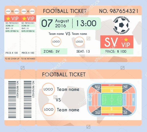 Football Ticket Template Free Download Lovely 32 Ticket Templates Psd Ai Word