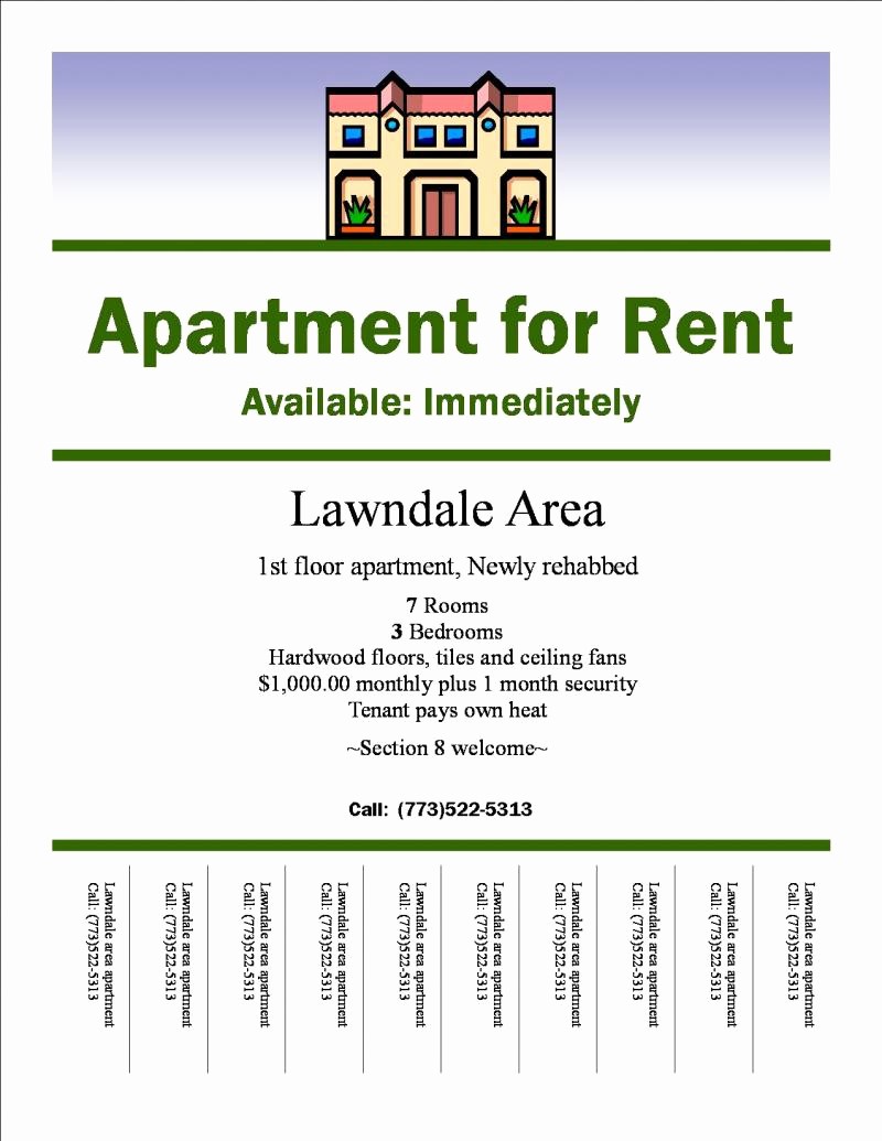 For Rent Flyer Template Free Inspirational 30 Of Apartments for Rent Advertisement Free