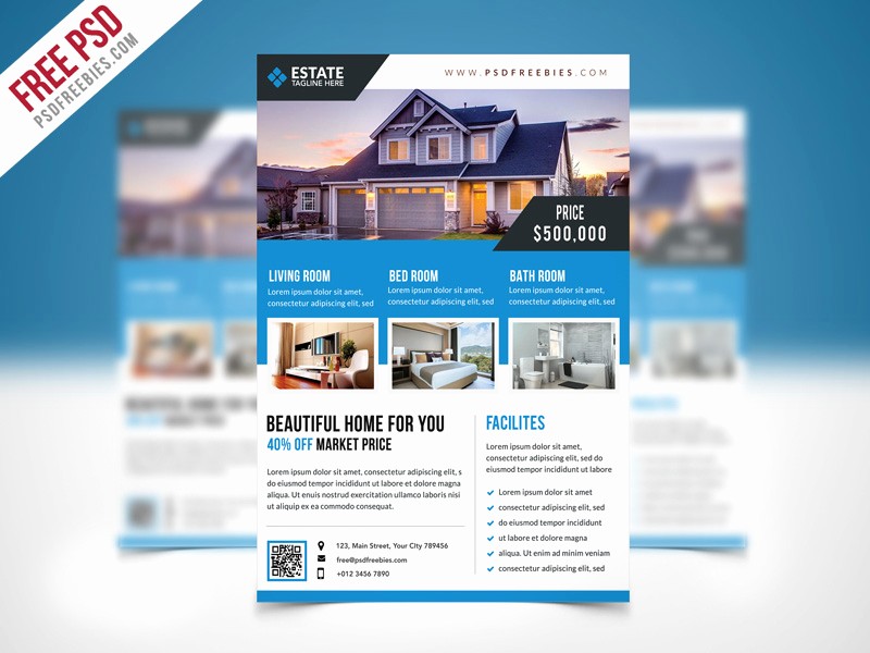 For Rent Flyer Template Free Unique Clean Real Estate Flyer Template Psd Download Psd