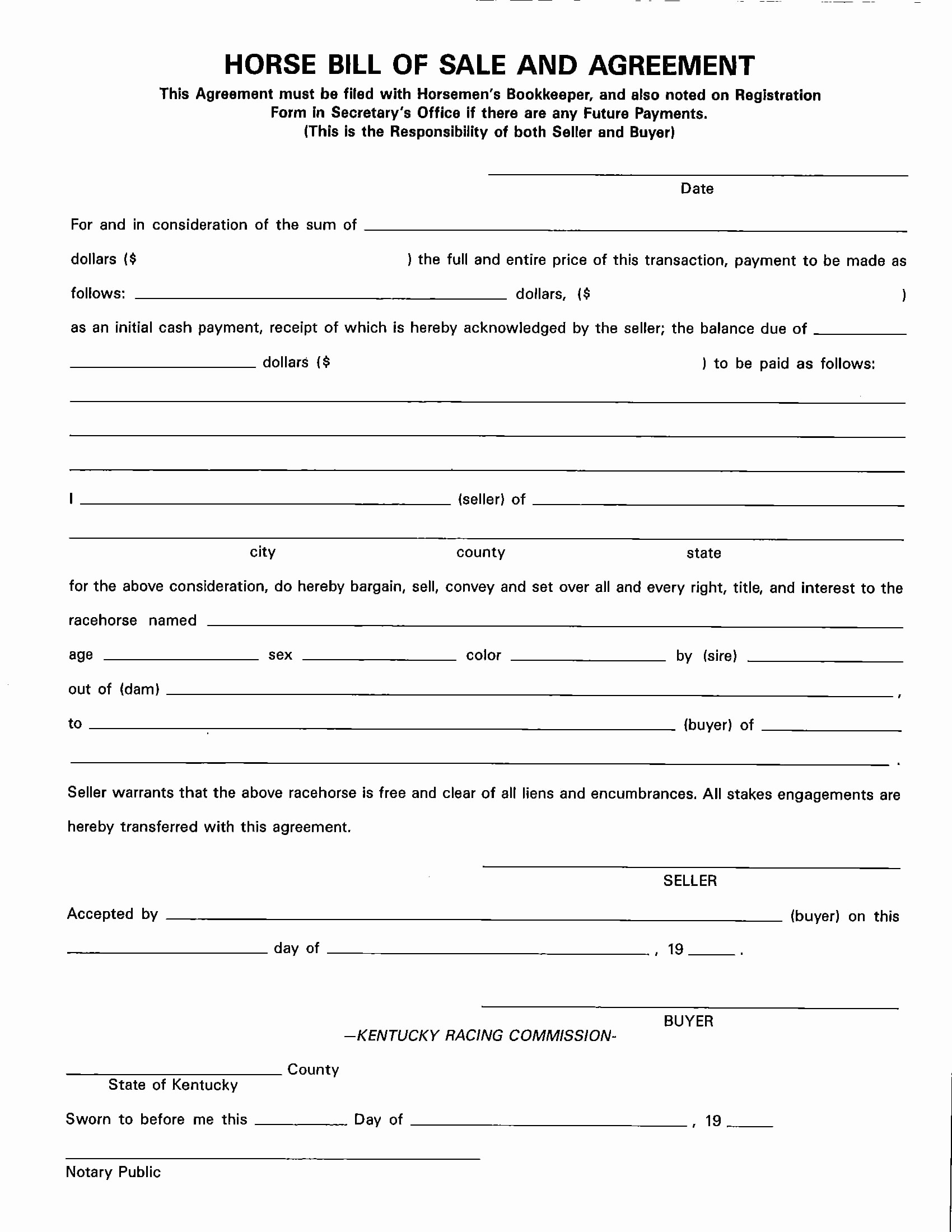 Form for Bill Of Sale New 8 Bill Of Sale Documents for Farmers