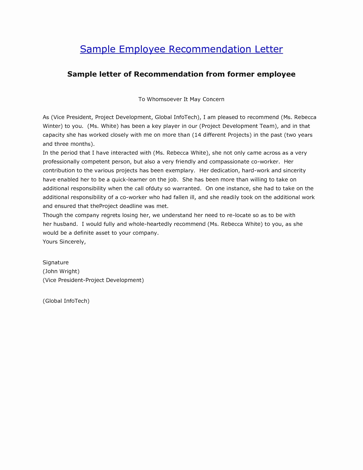 Form for Letter Of Recommendation Luxury [free] Letter Of Re Mendation Examples Samples