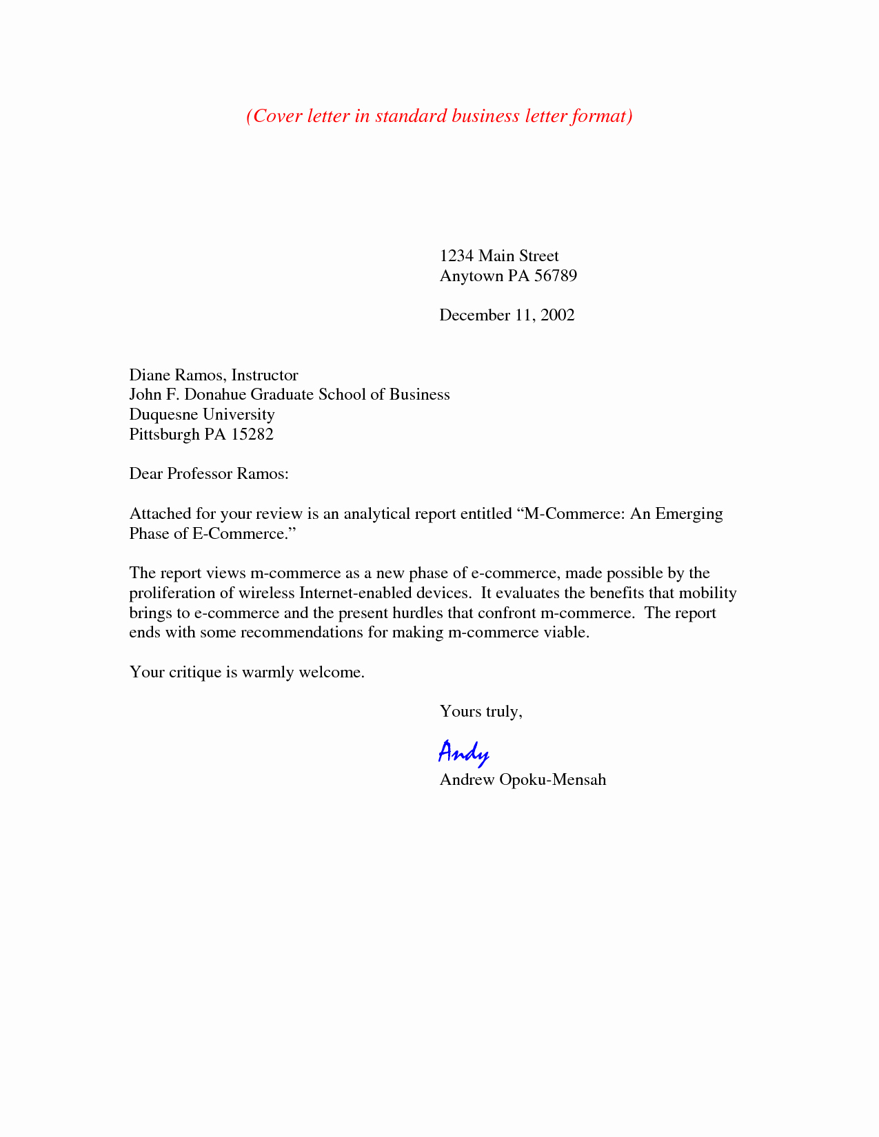 Formal Business Letter format Template New Standard Business Letter format