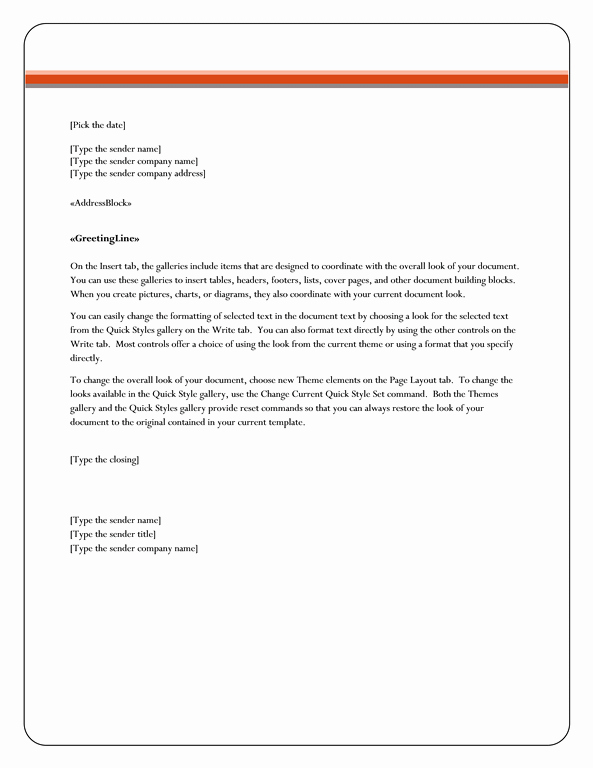 Formal Business Letter Template Word Awesome Letter format Word Best Template Collection
