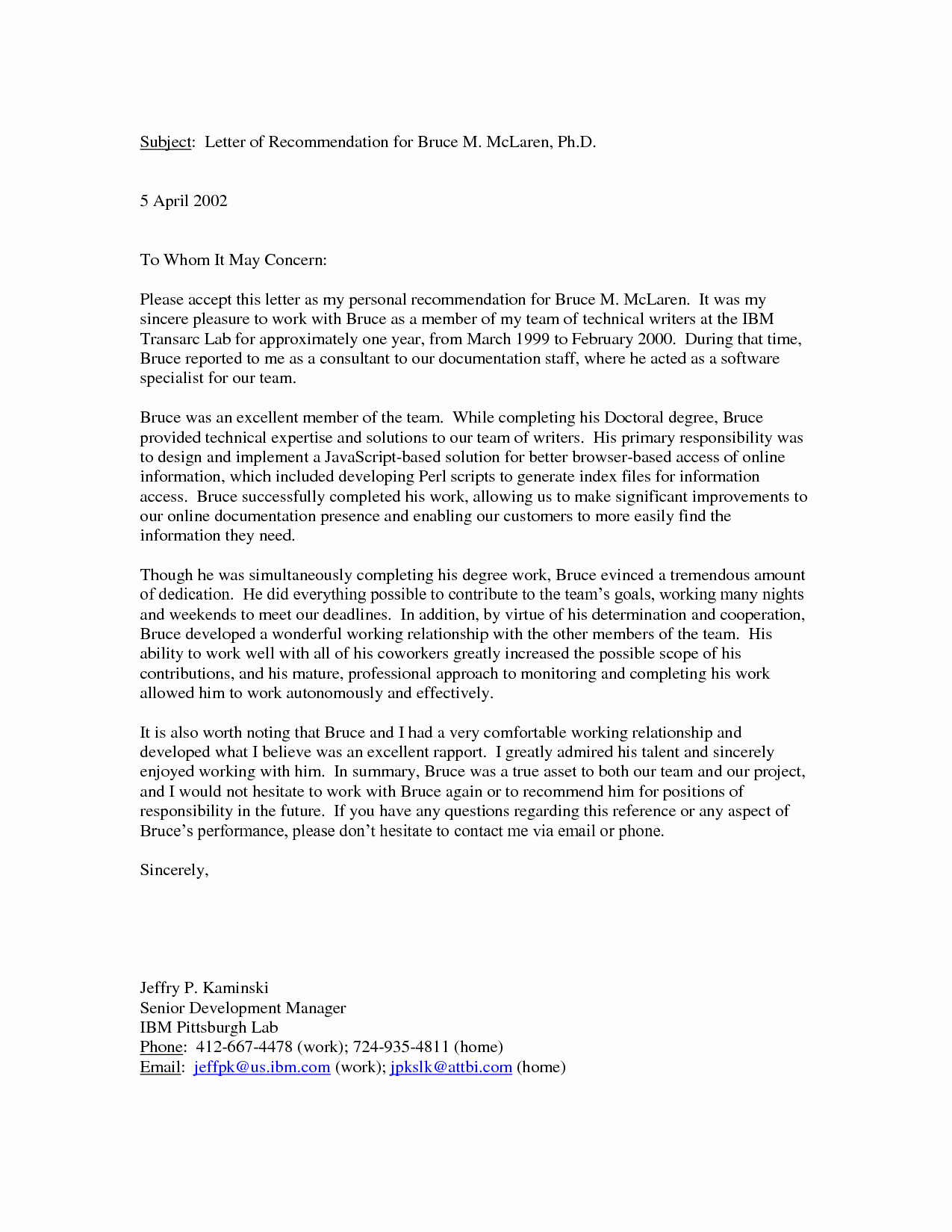 Formal Letter Of Recommendation Template Awesome Personal Reference Letter Re Mendationletter