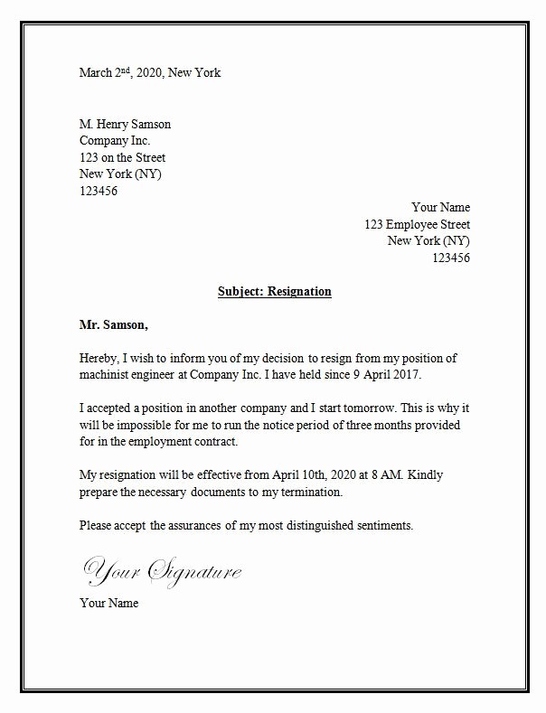 Formal Letter Template Microsoft Word Awesome Resignation Letter Template Word