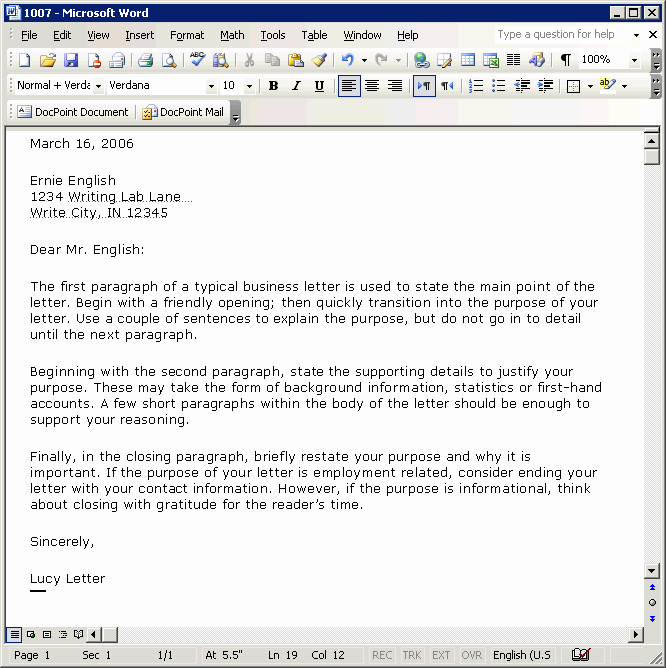 Formal Letter Template Microsoft Word Inspirational Tutorial Creating A Business Letter Template